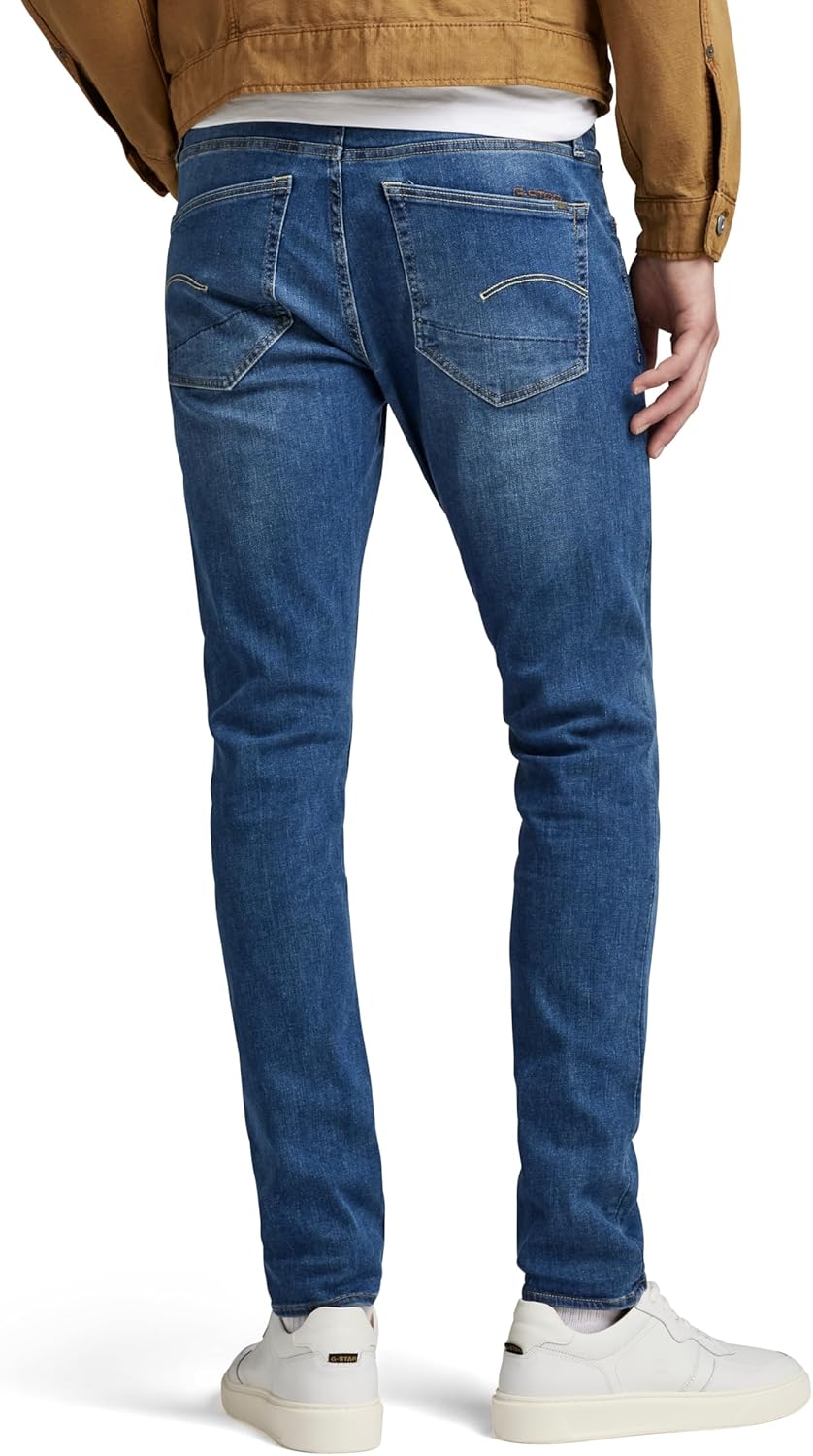 G-Star Raw Herren 3301 Slim Fit Jeans 27W / 32L Blau (Faded Blue 51001-6553-a889), 27W / 32L Blau (F