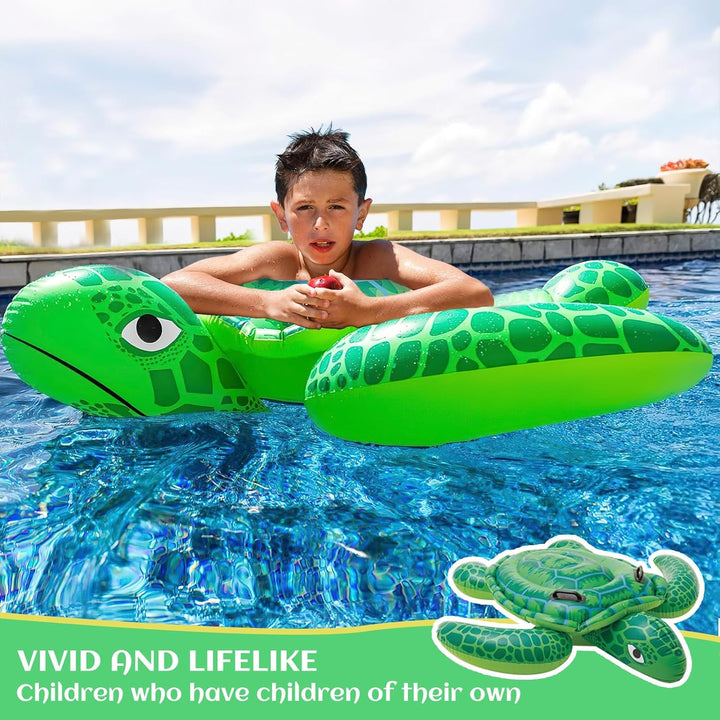 Luftmatratze Kinder, CIYIN Schwimmtiere für den Pool, Aufblasbare Schildkröte, Wassertiere Aufblasba