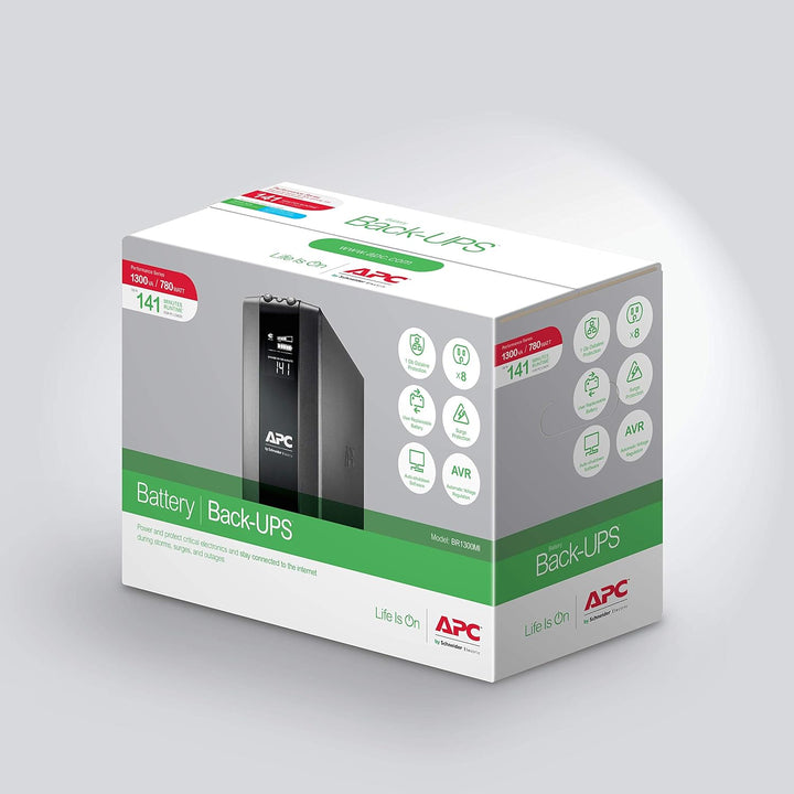 APC by Schneider Electric Back UPS PRO - BR1300MI - UPS 1300VA Leistung - MI modell (8 IEC Outlets,