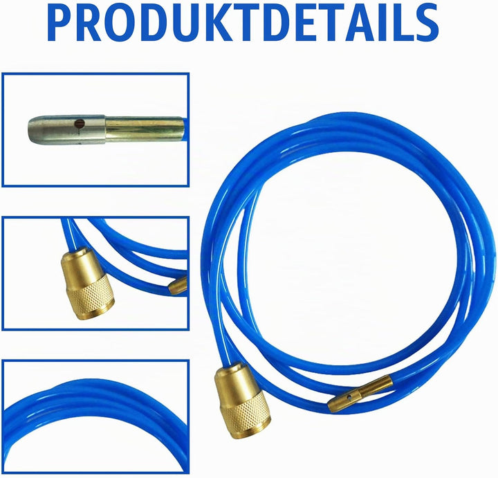 Rohrreinigungsgerät Power Clean, 2m Hochdruck Rohrreiniger, Abflussreiniger Schlauch, Rohrreinigungs