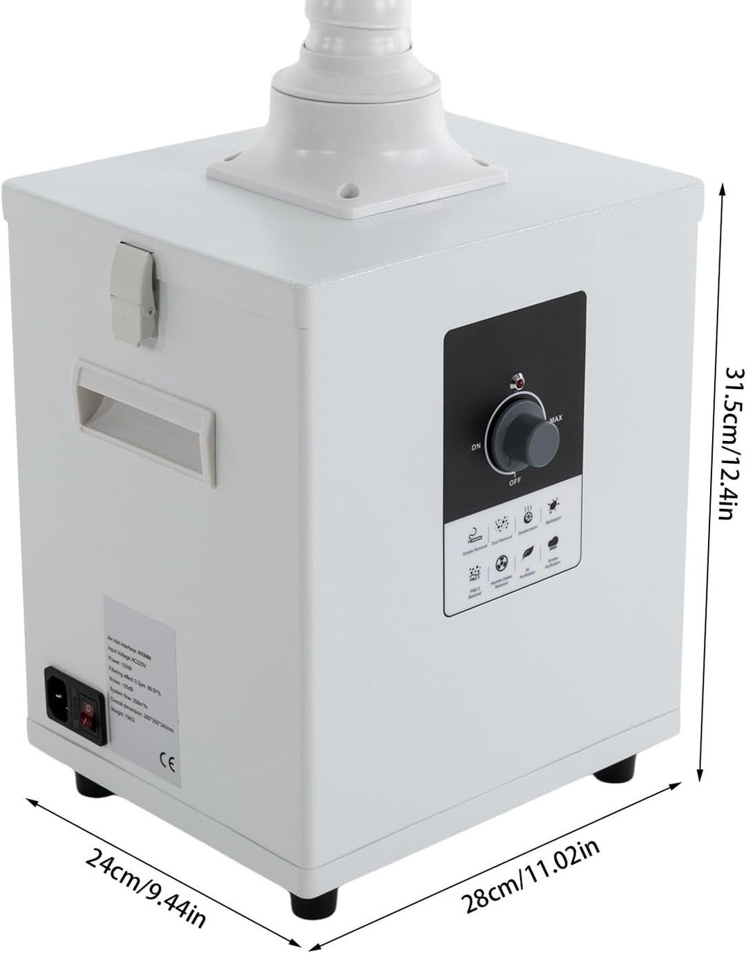 Lötrauchabsaugung, 150W 258m³/h Lötrauchabsorber mit Absaughauben, Rauchabsaugung für Lötarbeiten