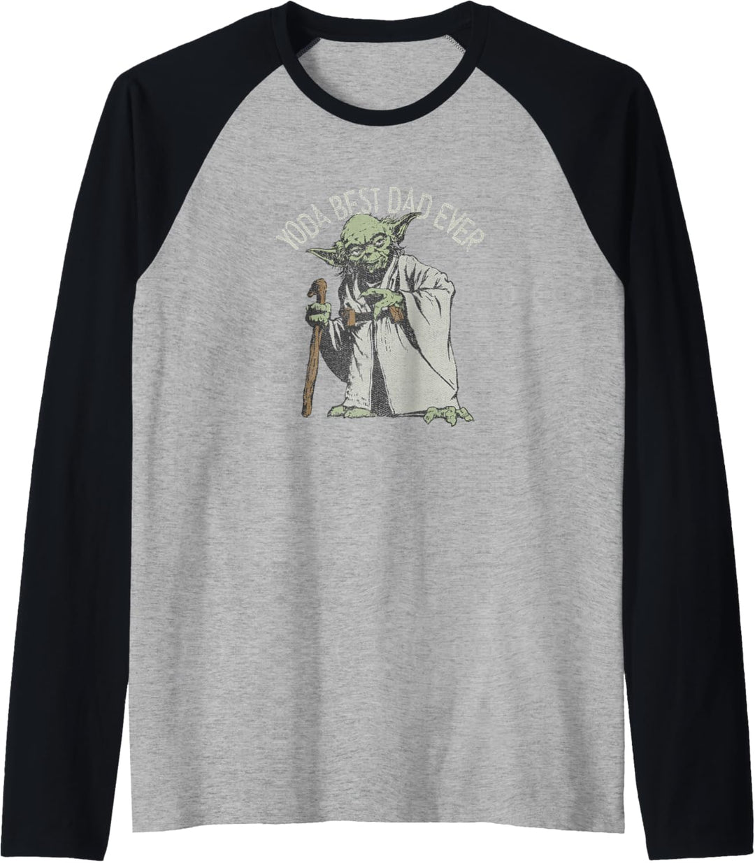Star Wars Yoda Bester Papa Design T-Shirt Raglan