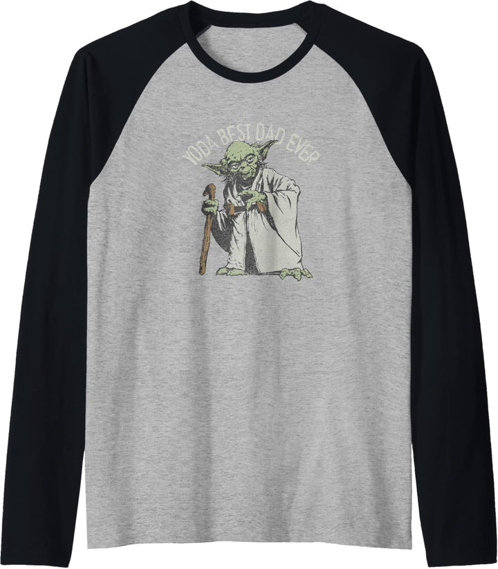 Star Wars Yoda Bester Papa Design T-Shirt Raglan