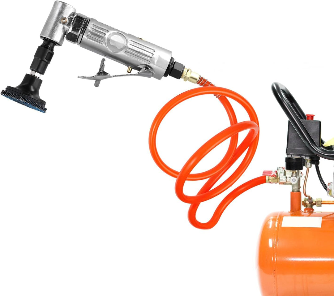 QWORK® Druckluftschleifer 90° Winkelschleifer mit 50mm Schleifscheiben - 12000 U/min - 1/4" Schnella