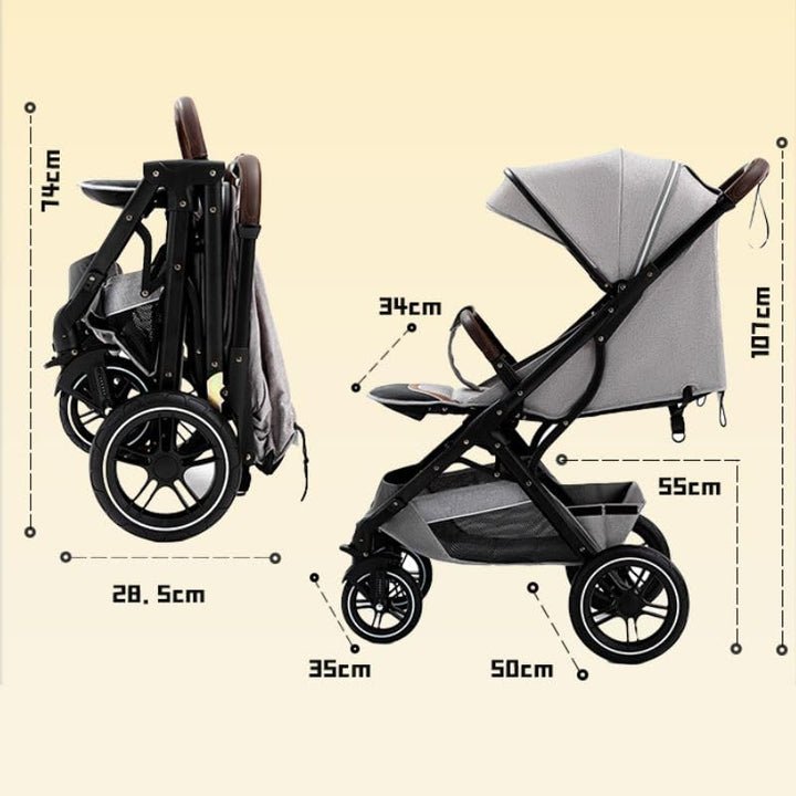 GloKid Baby Kinderwagen, von Geburt bis 20 kg, Zusammenklappen mit einer Hand, federleichter, kompak