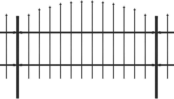 Gecheer Gartenzaun Gartentor Zaunpaneel (0,75-1) x 10,2 m Mit Dekorativen Speerspitzen,Schmuckzaun T