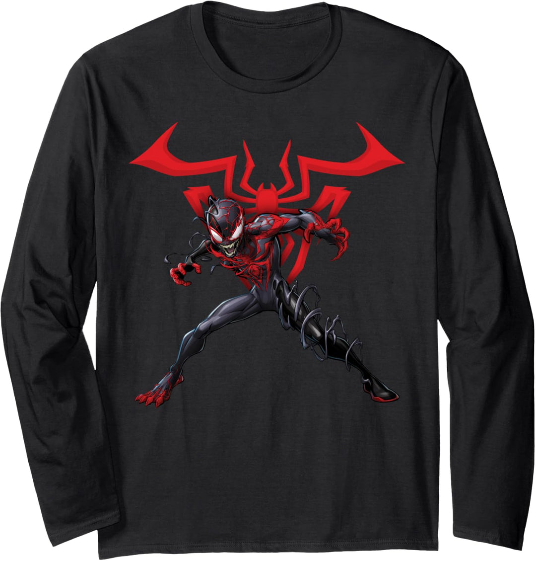 Marvel Spider-Man Venom Mashup Logo Langarmshirt