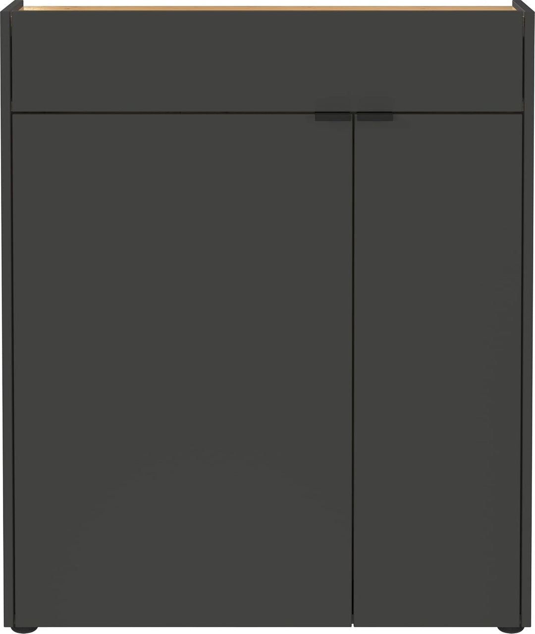 Germania Schuhschrank 1319-549 GW-Ameca, in Graphit/Navarra-Eiche-Nb., mit Türdämpfung, 83 x 99 x 22