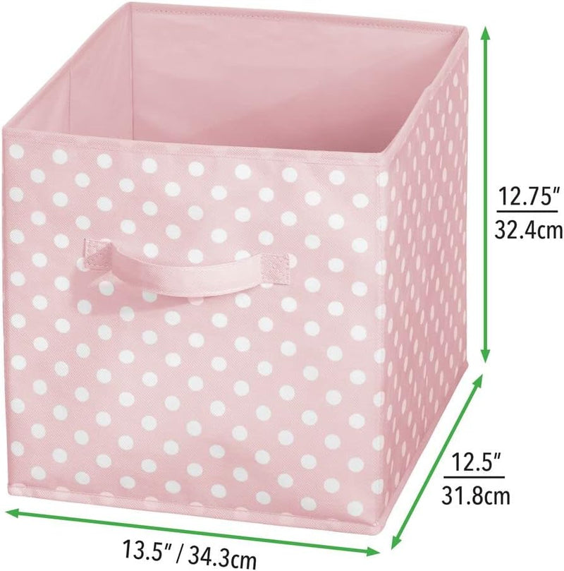 mDesign 4er-Set Aufbewahrungsbox für Spielzeug oder Kleidung im Kinderzimmer – quadratische Faltbox