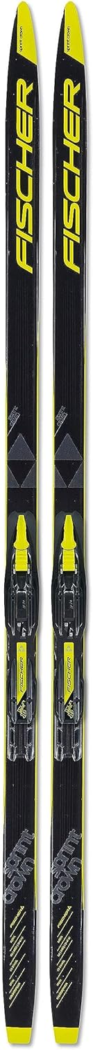 Fischer Kinder Langlaufski Klassik Sprint Crown Set/BDG Tour Step-IN JR IFP black-yellow 160, black-