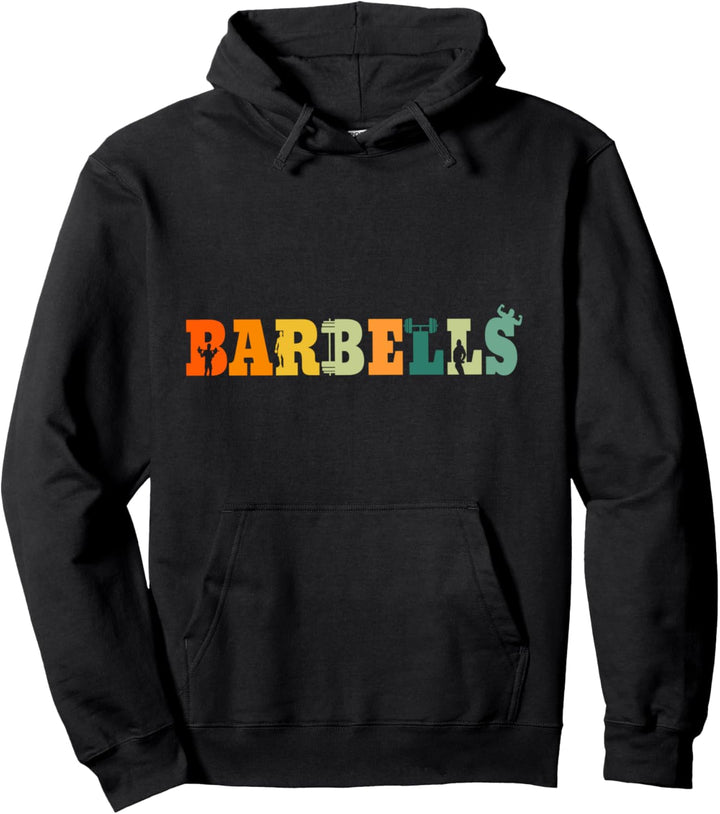 Retro Gym Fitness Workout Training - Vintage Langhantel Pullover Hoodie