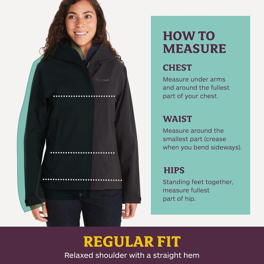 Marmot Damen Wm's Precip Eco Pro Jacket C20 Wasserdichte Regenjacke, winddichter Regenmantel, atmung