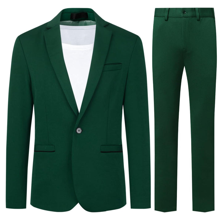 Allthemen Herren Anzug Stretch 2 Teilig Herrenanzug Slim Fit Business Hochzeitsanzug 1 Knopf für Män