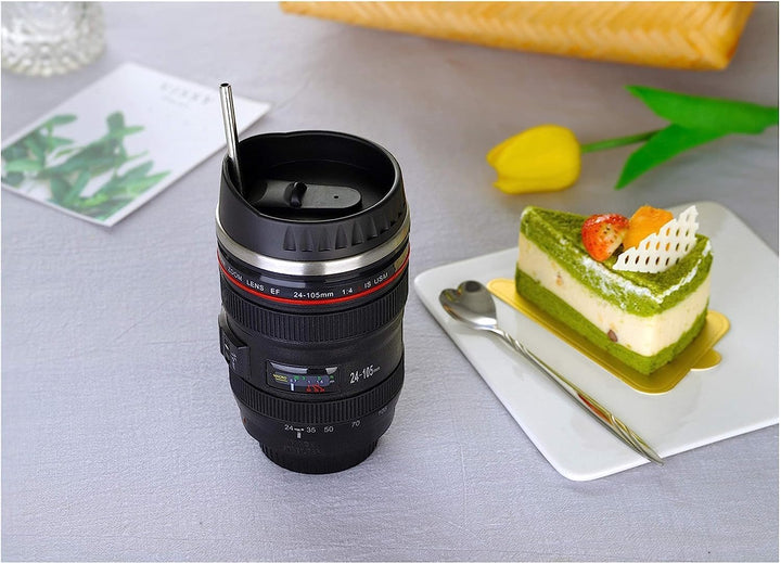 Objektiv Tasse Kamera Kaffeebecher, Kameraobjektiv-KaffeetasseGeschenk für Fotografie-Enthusiasten -