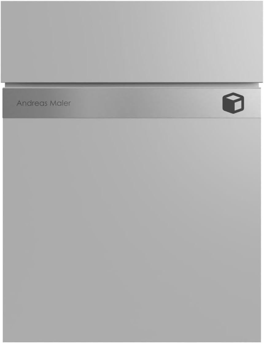 Design Aufputz Paketbox Kant Edition - Elegance 2 individuell mit Ihrem Namen (RAL 9007 graualuminiu