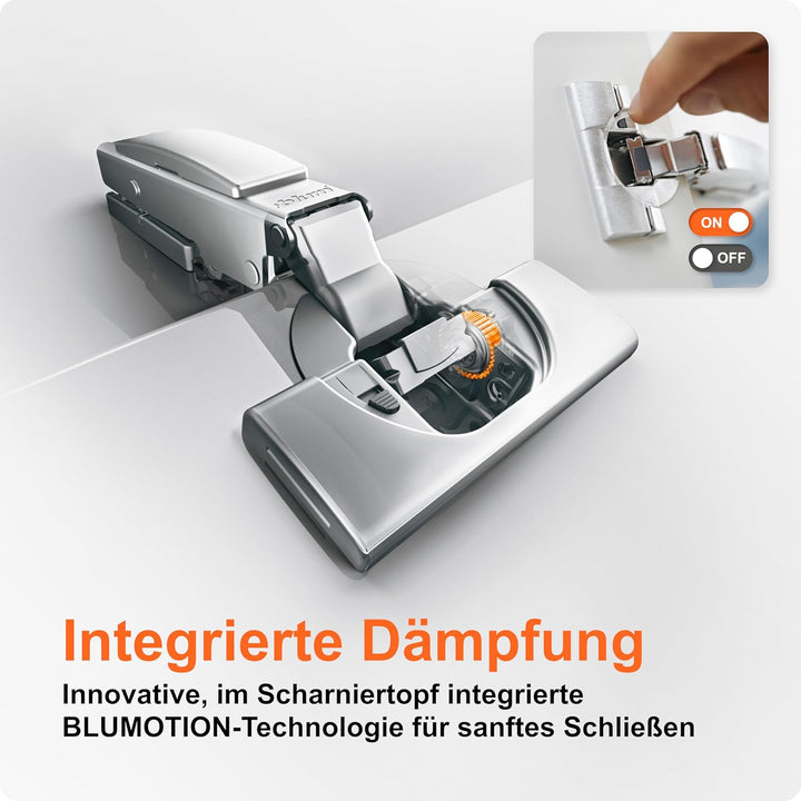 BLUM 10x CLIP top BLUMOTION Möbelscharnier 110° I Softclose Topfscharnier 35mm I separat montierbare
