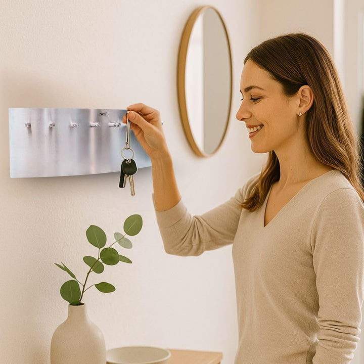 ZACK 50579 "ERGO" Schlüsselbrett, Edelstahl matt,35 cm Single, Single