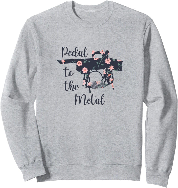 Pedal to the Metal Vintage Sewing Machine Floral Sweatshirt