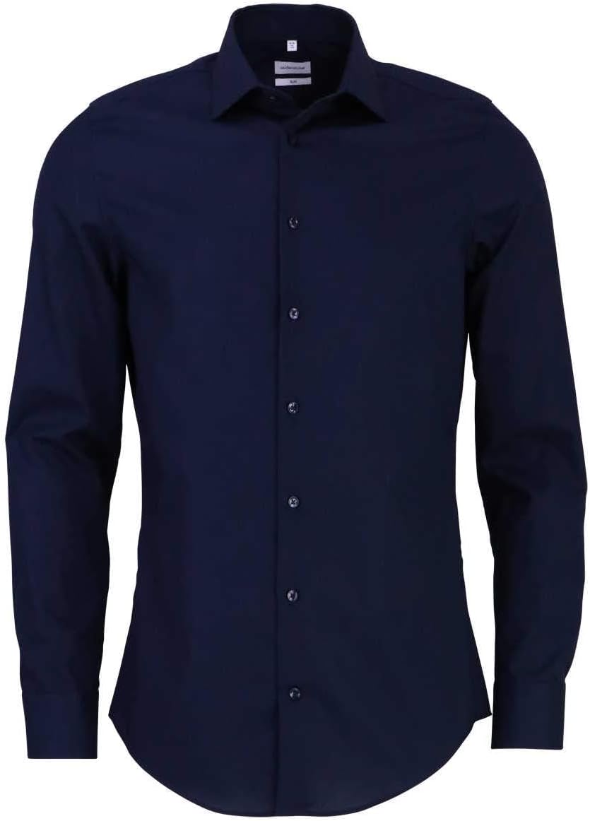 Seidensticker Herren Business-Hemd - Slim Fit - Bügelfrei - Kent-Kragen - Langarm - 100% Baumwolle 3