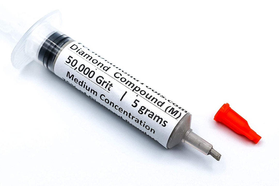 Diamant Lapidary Paste 50.000 Körnung 0/0,5 Mikron – Feinste Finish 5 Gramm Spritze 25% Konzentratio