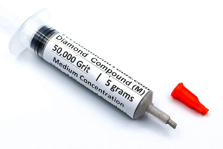 Diamant Lapidary Paste 50.000 Körnung 0/0,5 Mikron – Feinste Finish 5 Gramm Spritze 25% Konzentratio