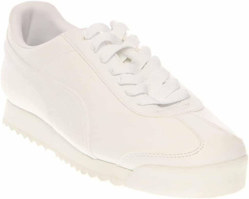 PUMA Herren Roma Basic Sneaker 47 EU Weiss Hellgrau, 47 EU Weiss Hellgrau