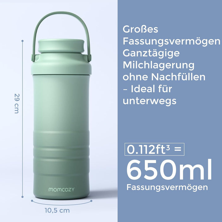 Momcozy Tragbarer Muttermilchkühler für draussen (628 ml), 360°- langzeitige Gesamtkühlung, grosser