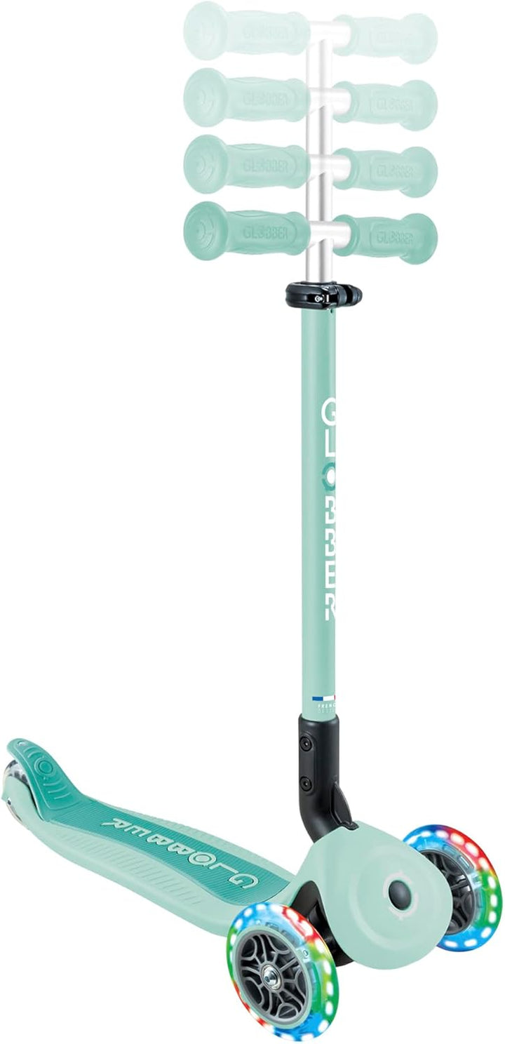 GLOBBER GO-UP Active Lights – 3 in 1 Dreirad, Laufrad und Scooter, 120/80 mm, 3-rädrig, höhenverstel