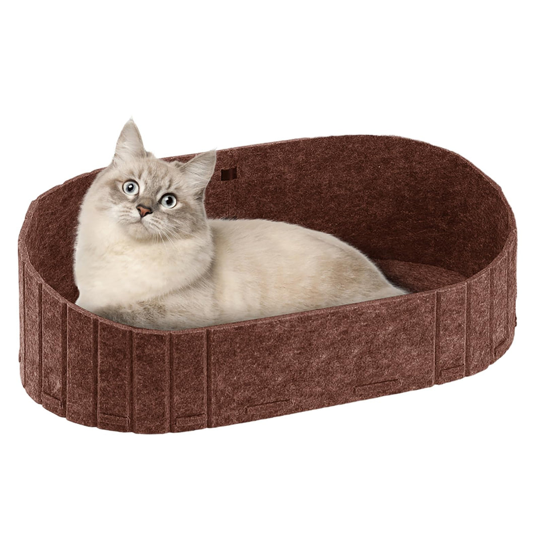 LUPATDY Katzenbett, Filz Katzenkorb Indoor, Grosses Katzensofa 60 x33.5 cm, Hundebett aus Filz, Kusc