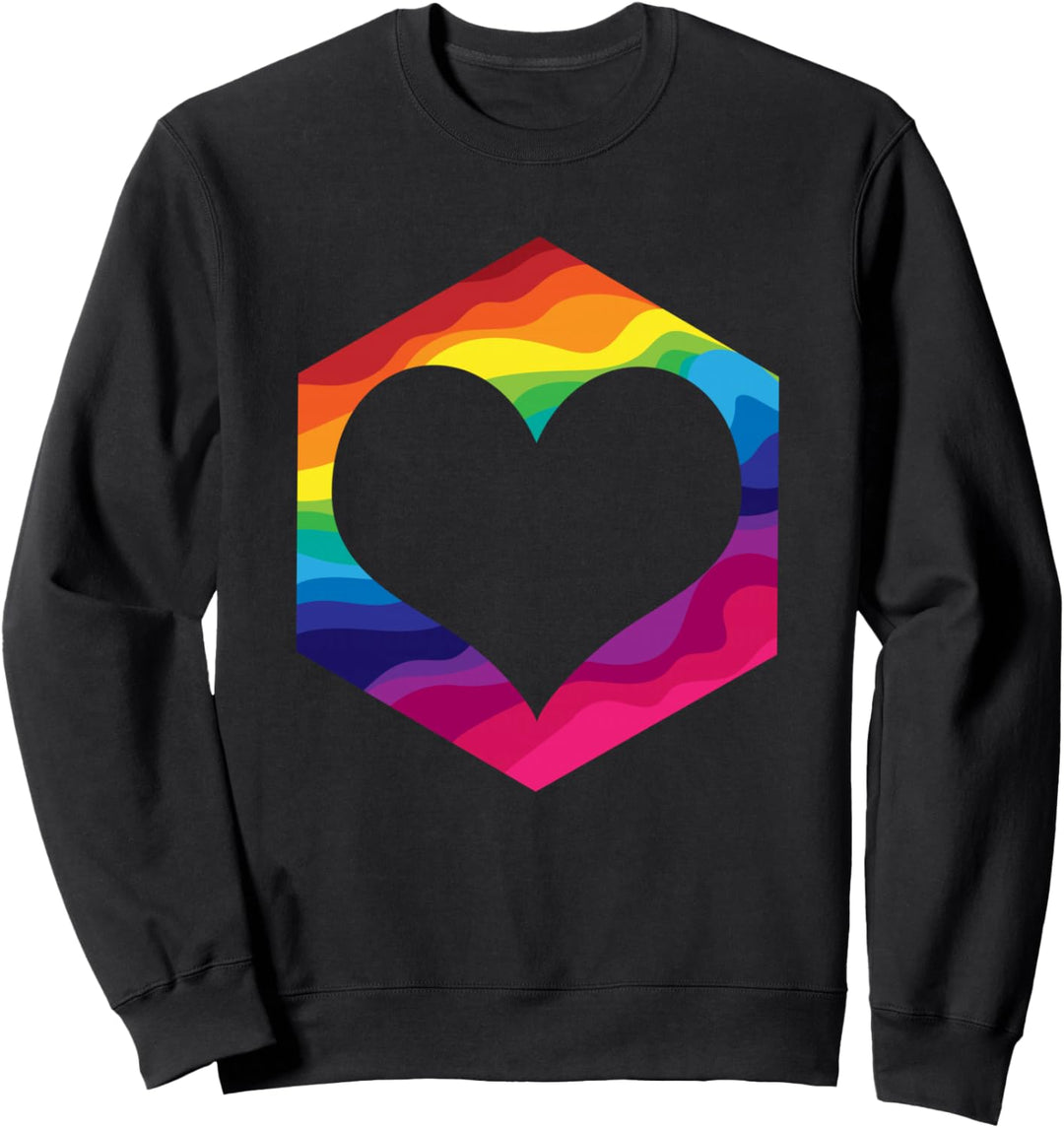 LGBT Gay Lesbian Pride Heart Flag Pride Monat Sweatshirt
