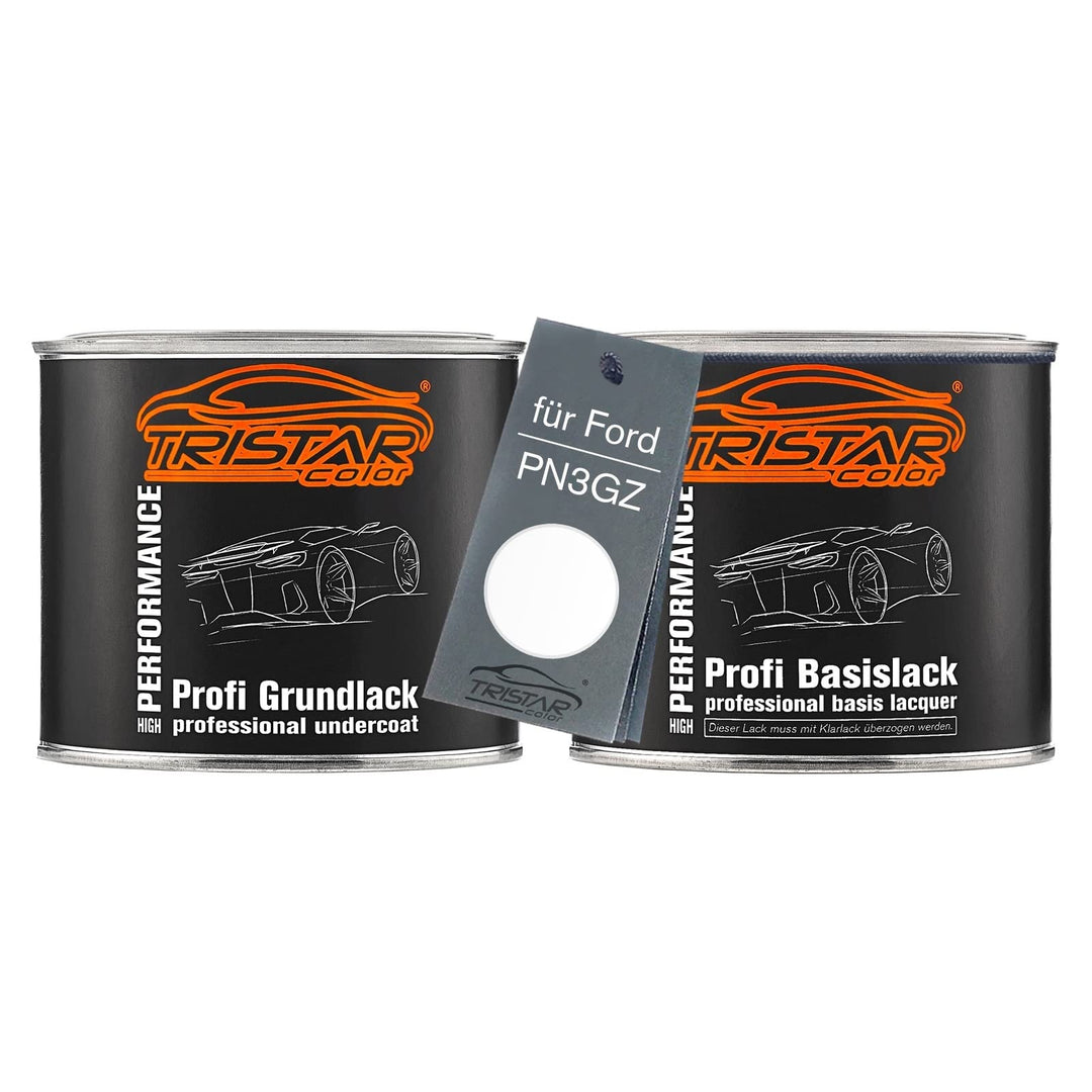 Autolack Set Dose spritzfertig für Ford PN3GZ Frozen White/Frostweiss Grundlack + Basislack 1,0L