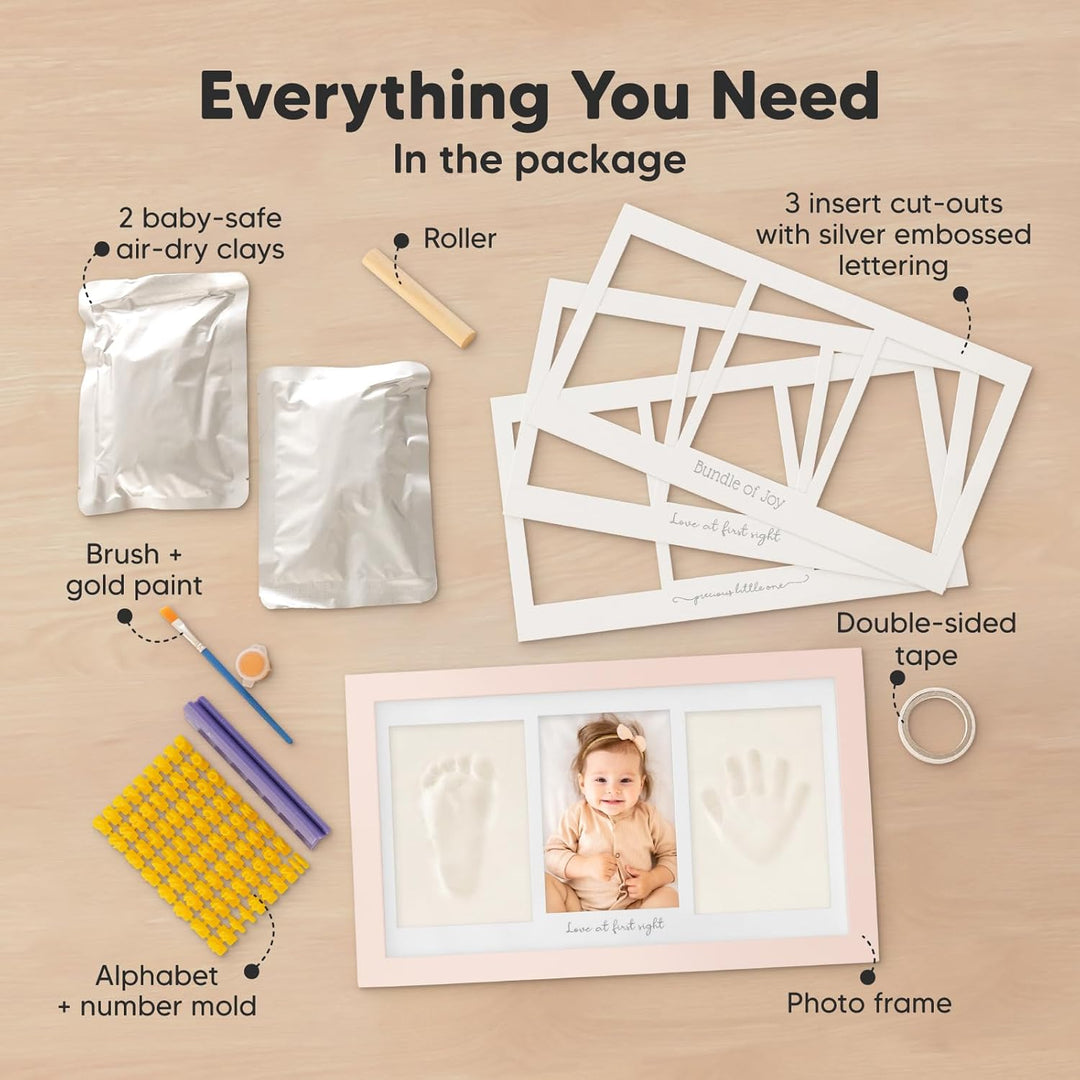 Baby Handabdruck und Fussabdruck Set - Gipsabdruck Baby Hand und Fuss für Neugeborene - Handabdruck