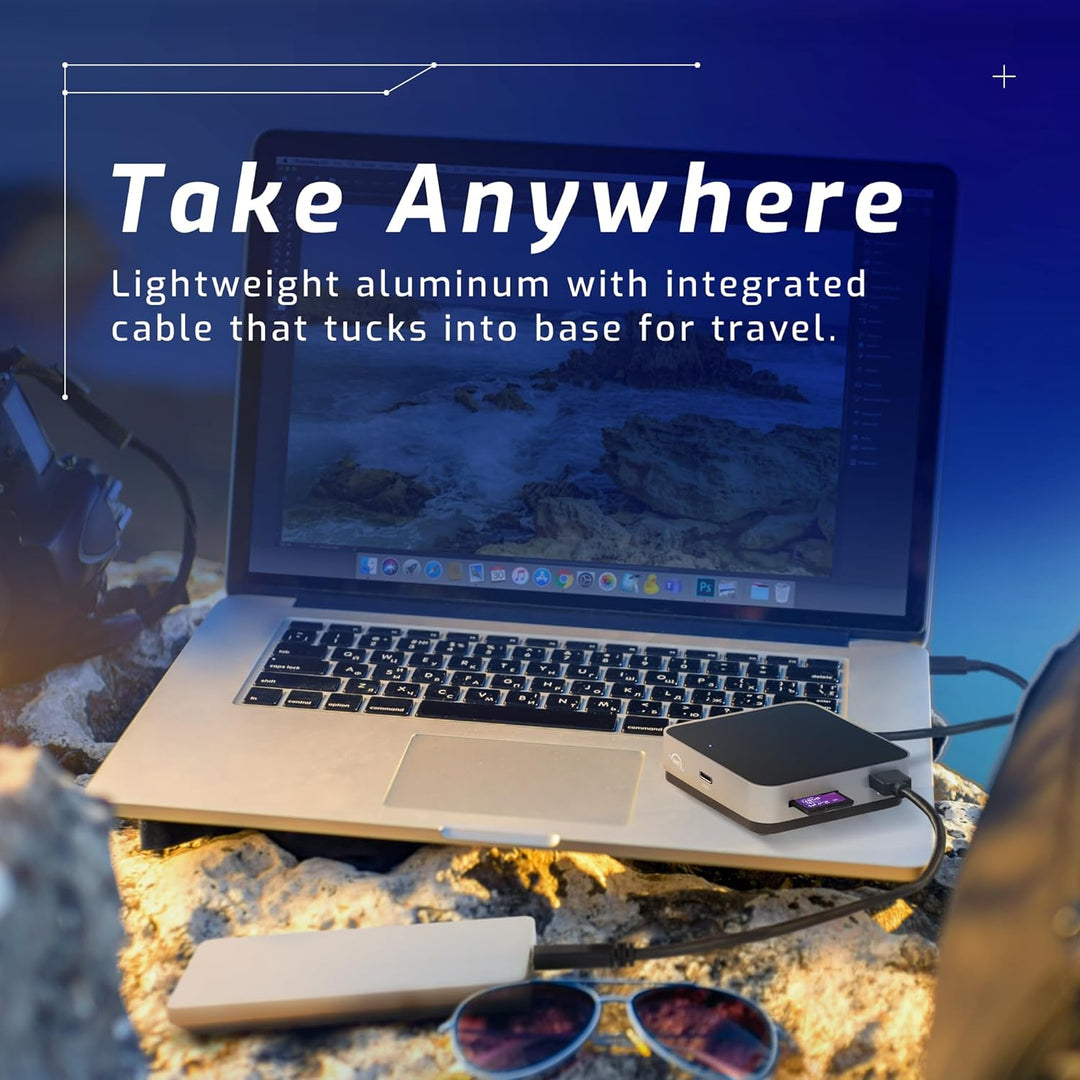 OWC - USB-C Travel Dock - 5 Ports (USB-C, USB-C 100W, USB 3.1, HDMI, SD Reader) Space Gray