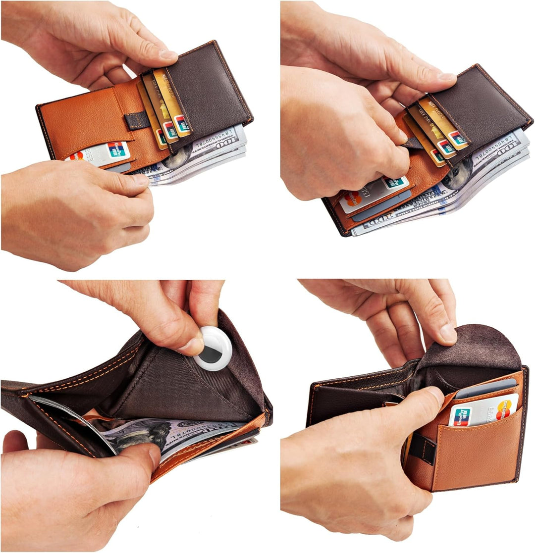 Will Fire® Classic Slim | Geldbörse Herren | Slim Wallet | Airtag Wallet | für bis zu 10 Karten | Ge