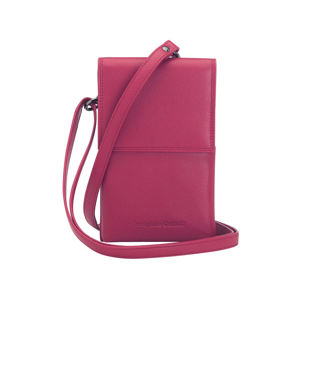 Handy Umhängetasche mit Karten- und Sichtfach, handgemacht aus 100% Echtleder, Crossbody Schultergur