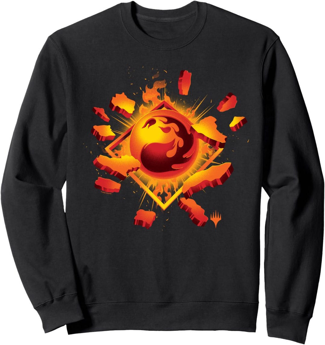 Magic: The Gathering 3D Red Mana Abstract Sweatshirt