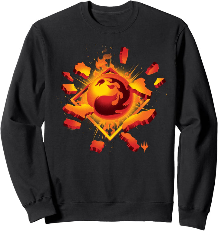 Magic: The Gathering 3D Red Mana Abstract Sweatshirt