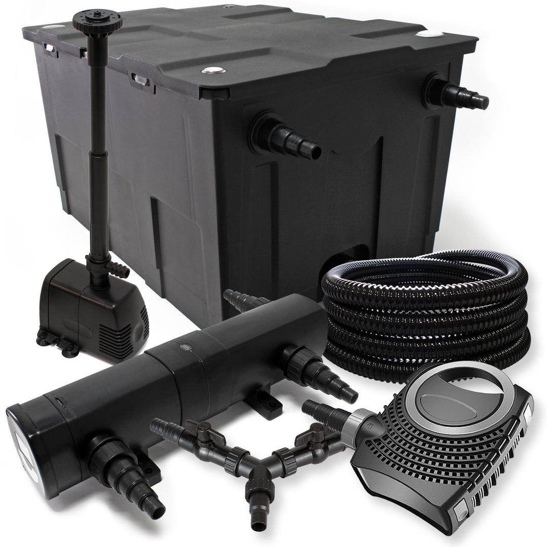 SunSun Komplettset: CBF-550 Teichfilter bis 60000 L Teichfilteranlage, NEO10000 Teichpumpe 10000l/h