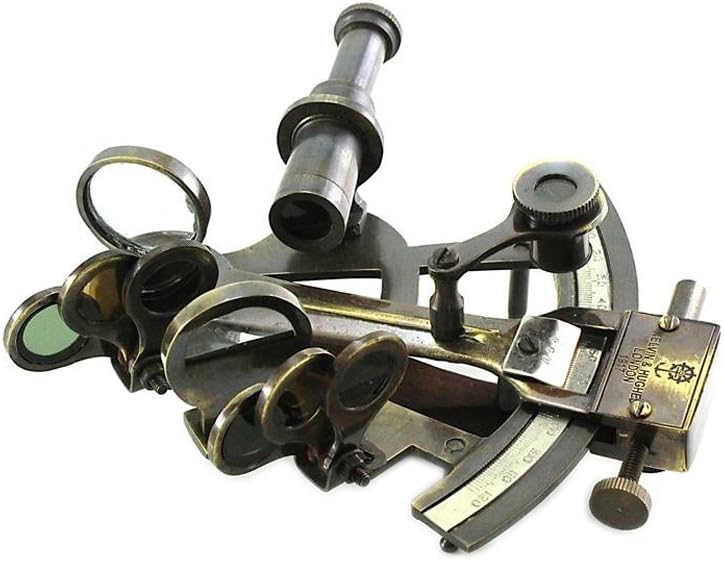 Sextant aus veraltetem Messing, Nachbildung von Kelvin & Hughes