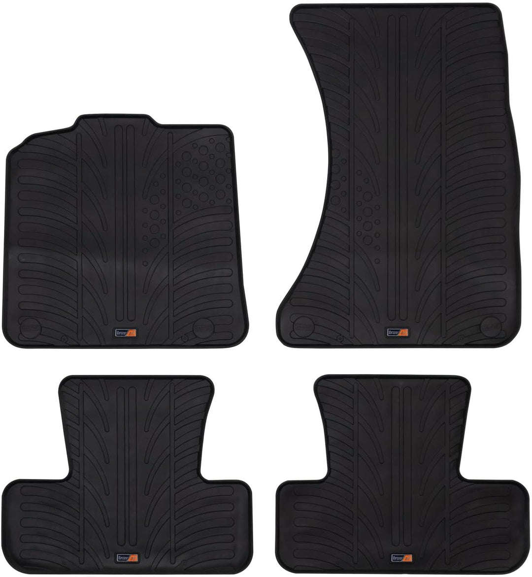 Travall Mats Gummifussmatten Kompatibel Mit Audi Q5 (2008-2017) SQ5 (2012-2017) TRM1118 - Allwetterm