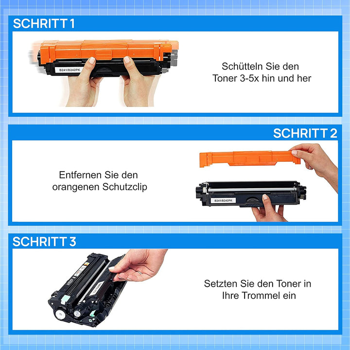 5er-Pack Bubprint Kompatibel Toner als Ersatz für Brother TN-241 TN-245 für MFC-9332CDW DCP-9022CDW