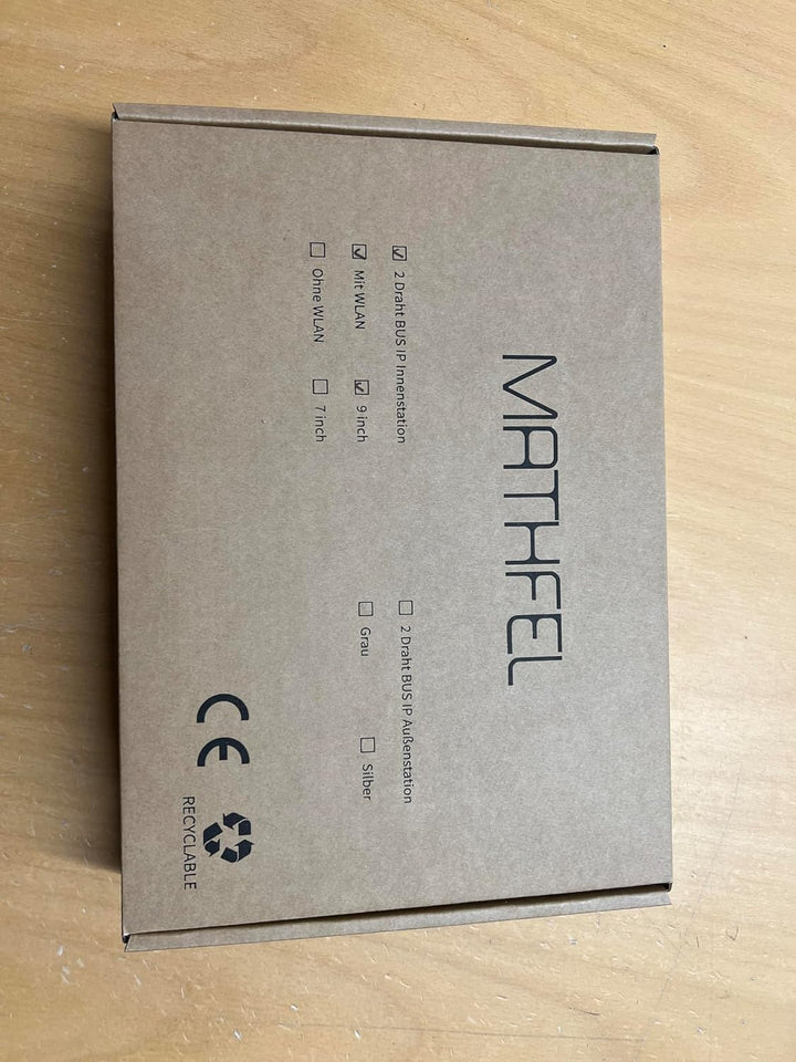 Mathfel 2 Draht Bus WLAN Video Türsprechanlage für 1 Teilnehmer, 1x 7 Zoll WLAN Monitor, Anthrazit K