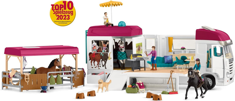 schleich 42619 HORSE CLUB Pferdetransporter, 227 Teile Spielset mit Transporter, 3 x schleich Pferde