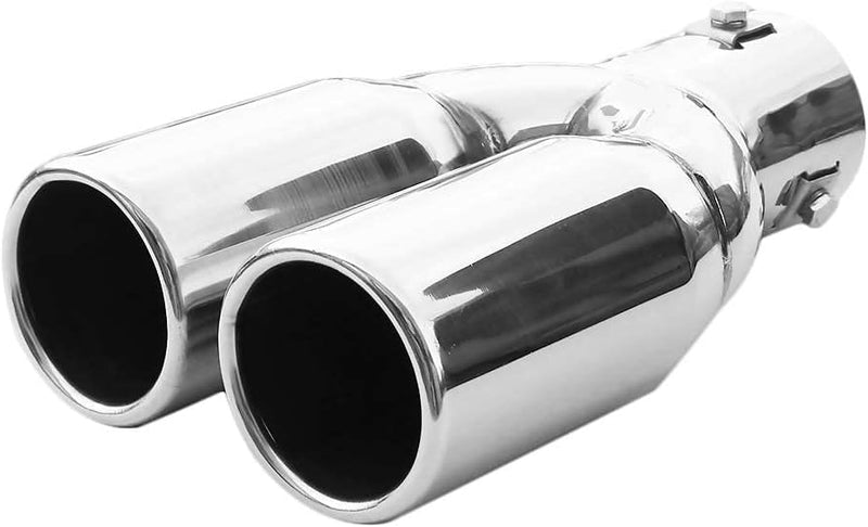 Doppel Auspuffblende Endrohr Auspuff Universell Schalldampf Doppelendrohr Sport Sportauspuff Blende
