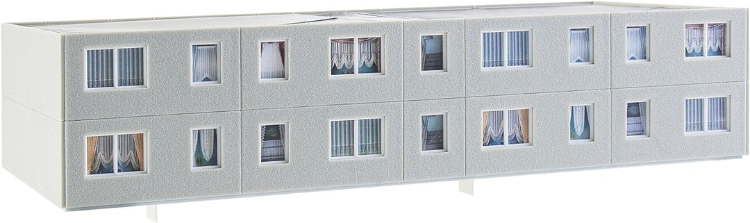 Faller FA 130802 - Plattenbau P2 Ergänzung, Zubehör für die Modelleisenbahn, Modellbau