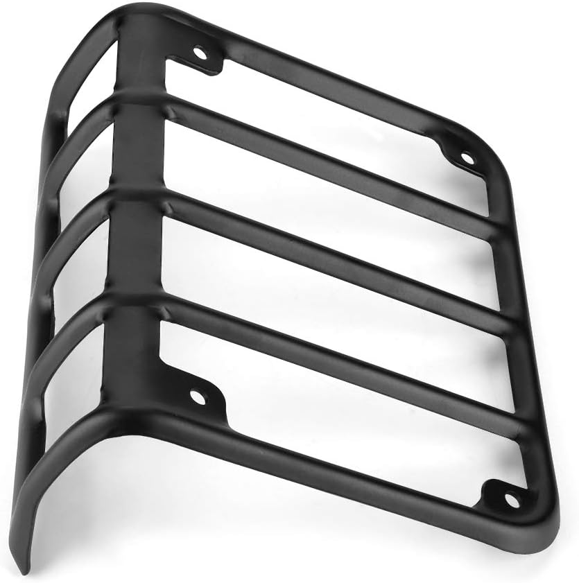 Yctze 1 Paar Rücklicht Lampenabdeckung, Aluminiumlegierung Rücklichter Guard Protector für JK Wrangl