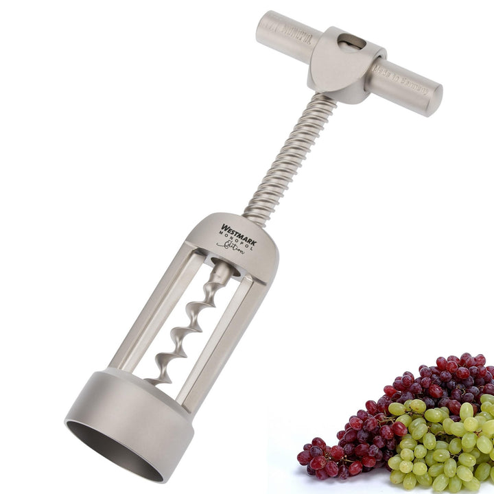 Westmark Glockenkorkenzieher mit Korkabstreifer, Monopol Edition, Stahl/Zink-Druckguss, Barolo, Edel