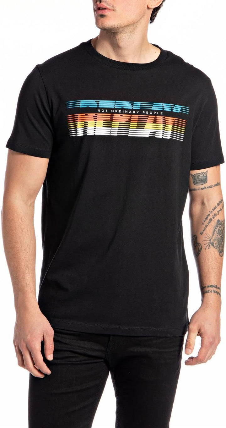 Replay Herren T-Shirt XS 098 Black, XS 098 Black
