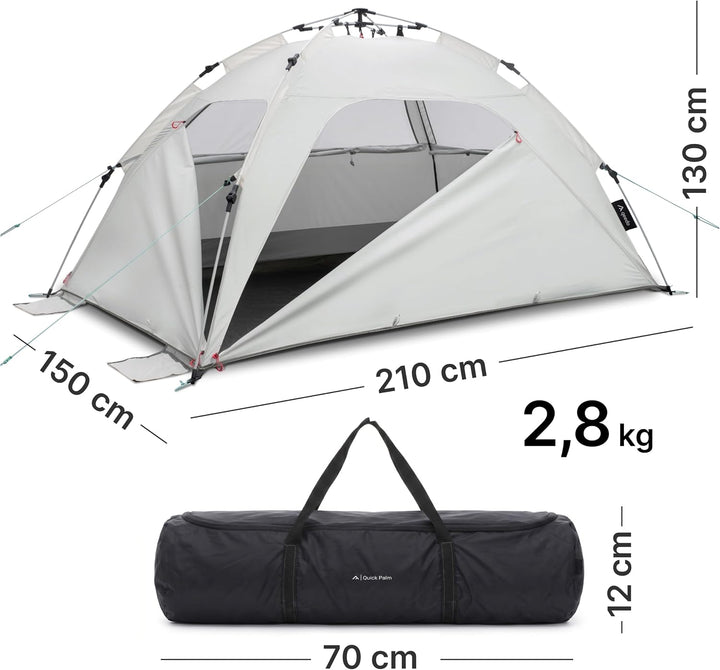 qeedo Quick Palm Strandmuschel mit UV-Schutz (UV80) & kleinem Packmass - Leichtes, schnell aufzubaue