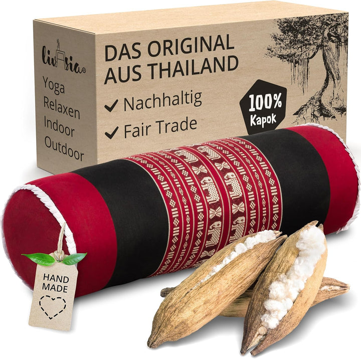 livasia Nackenrolle extralang Nackenstützkissen, Nackenkissen, Sofakissen Muster, Beinlagerungskisse